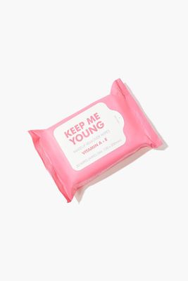 Keep Me Young Makeup Remover Wipes in Coral
