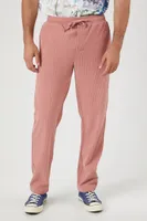 Men Corduroy Drawstring Pants in Mauve Large