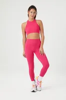 Women's Active Seamless Racerback Sports Bra Hibiscus