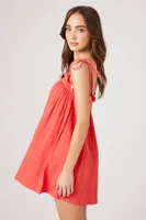 Women's Tassel Shift Mini Dress in Cayenne Medium