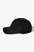 Men Curved-Brim Baseball Cap in Black