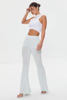 Women's Slinky High-Rise Flare Pants in Mint Large