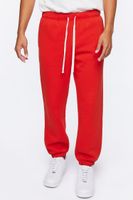 Men Basic Drawstring Joggers in Red Large