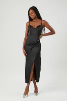 Women's Tulip-Hem Cami Maxi Dress in Black Small