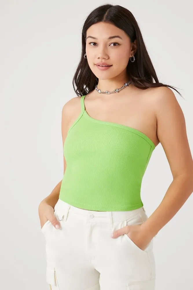 Women's Ribbed Knit One-Shoulder Cami