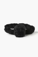 Faux Fur Claw Hair Clip in Black