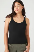 Women's Ribbed Knit Scoop Tank Top