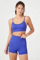 Women's Active Seamless Biker Shorts in Blue Jewel Small