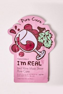 I'm Real Red Wine Mask Sheet Pore Care in Pink