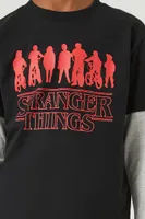 Kids Stranger Things Combo T-Shirt (Girls + Boys) in Black, 11/12