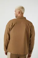 Men Long-Sleeve Pocket Shirt in Deep Taupe Small