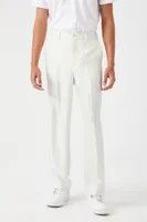 Men Diamond Slim-Fit Pants in White, 31