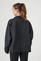 Women's Active Quilted Zip-Up Jacket in Black Medium