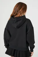 Women's Rhinestone Dark Angel Hoodie in Black Small