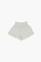 Girls Floral Print Shorts (Kids) in Cream, 11/12