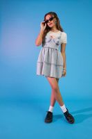 Women's Sweetheart Denim Mini Dress in Light Denim Medium