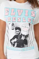 Women's Prince Peter Elvis Presley Graphic T-Shirt in White Medium