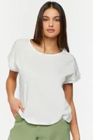 Women's Boxy Short-Sleeve T-Shirt in White Small