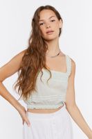 Women's Ruffled Crochet Crop Top