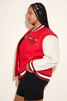 Women's Chicago Bulls Letterman Jacket Red/Cream,