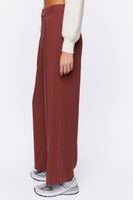 Women's Wide-Leg Pleated Pants in Brown Large