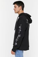 Men Embroidered Buena Suerte Hoodie in Black, XXL