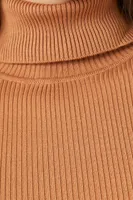 Women's Ribbed Turtleneck Sweater-Knit Top