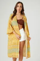 Women's Ornate Print Kimono Golden Haze