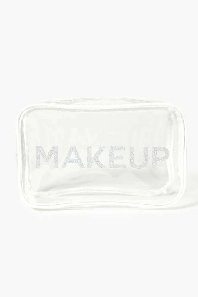 Glitter Makeup Cosmetics Bag in Clear