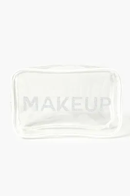 Glitter Makeup Cosmetics Bag in Clear