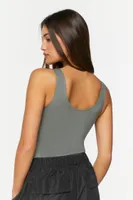 Women's Scoop-Neck Tank Bodysuit in Tea Medium