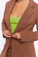 Women's Notched Buttoned Blazer in Cocoa Medium