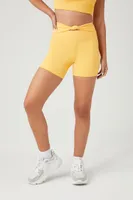 Women's Active Twist-Front Biker Shorts Sunset