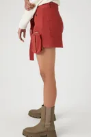 Women's Twill Utility Cargo Mini Skirt