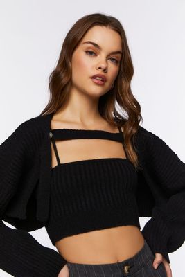 Women's Sweater-Knit Cami & Shrug Set