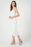 Women's Ruffle-Trim Sweetheart Midi Dress in Vanilla, XL