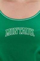 Women's Montauk Graphic T-Shirt in Green/White, 0X