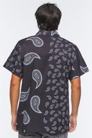 Men Paisley Print Shirt Black/White