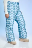 Women's Hello Kitty Heart Print Pants Baby Blue,