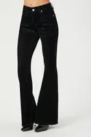 Women's Stretch-Denim Flare Jeans in Black, 27