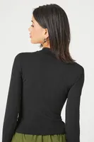 Women's Seamless Mock Neck Top Medium