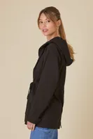 Women's Hooded Uniform Utility Jacket in Black Small