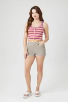 Women's Striped Sweater-Knit Tank Top