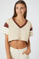 Women's Striped Cropped T-Shirt