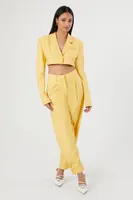 Women's Straight-Leg Trouser Pants in Yellow Medium