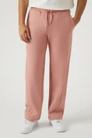 Men Pocket Drawstring Sweatpants in Mauve Large