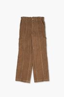 Girls Corduroy Cargo Pants (Kids) Brown,