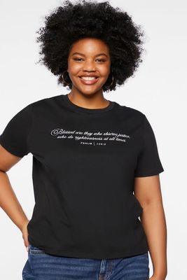 Women's Organically Grown Cotton Graphic T-Shirt in Black/White, 0X