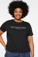 Women's Organically Grown Cotton Graphic T-Shirt in Black/White, 0X