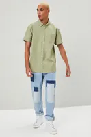 Men Pocket Button-Front Shirt